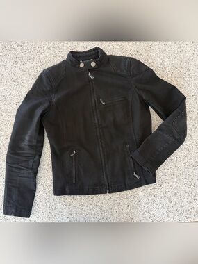 Ralph Lauren Black Denim Moto Jacket
